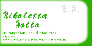 nikoletta hollo business card
